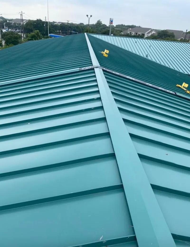 Green commercial metal roof ridge and valley for Metal Roof Repair in Dothan